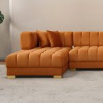 Marlow Cognac Velvet U Shape Corner Sofa - Image 5