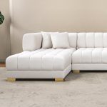 Marlow Ivory Velvet U Shape Corner Sofa - Image 5