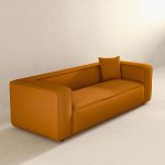 Marshall Modern Dark Yellow Boucle Sofa - Image 4