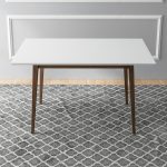 Mary Modern Style Solid Wood Rectangular Dining Kitchen Table 47" - Image 3