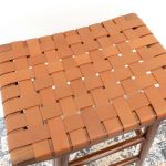 Maya 30" Genuine Leather Stool In Tan - Image 4