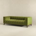 Melissa Mid-Century Green Velvet Modern Sofa - Image 3