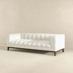 Melissa Mid-Century White Boucle Modern Sofa - Image 4