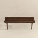 Mia Mid Century Modern Solid Wood Bench - Image 5