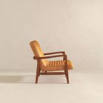 Micah Genuine Tan Leather Accent Chair - Image 3
