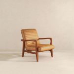 Micah Genuine Tan Leather Accent Chair - Image 4