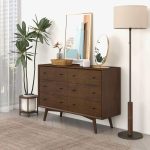 Mid Century Modern Walnut Dresser 6 Drawer - Image 2