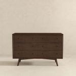 Mid Century Modern Walnut Dresser 6 Drawer - Image 4