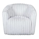 Mira White Velvet Swivel Chair - Image 4