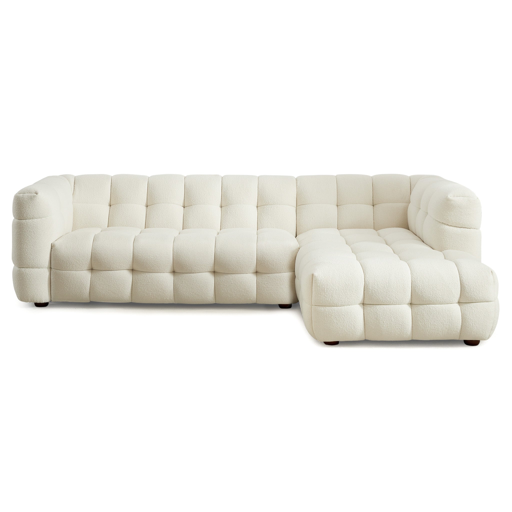 Morrison Right Sectional Sofa (Cream Boucle) Morrison Right Sectional Sofa (Cream Boucle)