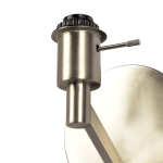 Nebula Brushed Nickel Base Wall Lamp with Rotary Switch White Fabric Shade - Image 4