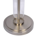 Nimbus Brushed Nickel Floor Lamp with 3-Way Rotary Switch Clear Glass Body  Metal Base - Image 3