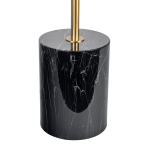 Nova Hydro Black Table Lamp with On/Off Switch Double Lamp with Faux Marble Base - Image 3