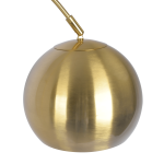 Oasis Long Arm Gold Brass Adjustable Floor Lamp with Round White Marble Base - Image 5