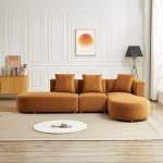 Orby  Velvet Sectional Sofa Right Facing - Image 2