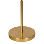 Ornate Brass Ring Base Curved Table Lamp with Triangle White Drum Shade - Image 5