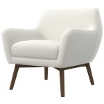 Panom  White Boucle Lounge Chair - Image 3