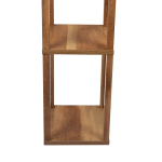 Pinnacle Shelf Floor Lamp For Bedroom/Living Room, Natural Wood with Long Shade - Image 5