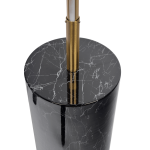 Prism Brassed Gold LED Floor Lamp with On/Off Switch Faux Marble Base - Image 4