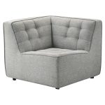 Selen  Light Grey Linen Corner Sectional Sofa - Image 3