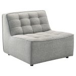 Selen  Light Grey Linen Corner Sectional Sofa - Image 4