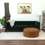 Seletar  Tan Leather Ottoman - Image 2