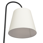 Seoul Black Floor Lamp with Rotary Switch Wood Table Metal Base - Image 3