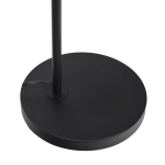 Seoul Black Floor Lamp with Rotary Switch Wood Table Metal Base - Image 4