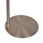 Serene Brushed Nickel Floor Lamp with Rotary Switch Metal Base White Linen Shade - Image 4