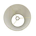 Serenity Round Ribbed Glass Lamp Base Clear Table Lamp Large Linen Shade - Image 4