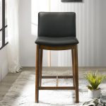 Shannon Counter Chair In Black Vegan Leather - Image 5