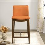 Shannon Counter Chair In Burnt Orange Velvet - Image 2