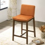 Shannon Counter Chair In Burnt Orange Velvet - Image 4