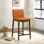Shannon Counter Chair In Burnt Orange Velvet - Image 5