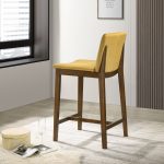 Shannon Counter Chair In Dark Yellow Velvet - Image 4