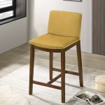 Shannon Counter Chair In Dark Yellow Velvet - Image 5