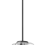Soiree Four Candle Lights Pendant With Clear Glass - Black Finish