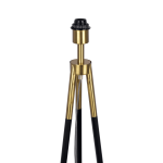 Sway Brassed Gold Floor Lamp with On/Off Switch Triple Legs White Fabric Shade - Image 4
