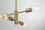 Trellis Four Lights Modern Gold Chandelier Vintage Pendant Fixture for Living Room Dining Kitchen 15"W × 6.75"H - Image 4