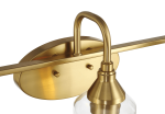 Twilight Three Lights Brushed Gold Contemporary Vanity Light 22"W × 10"H × 7.48"E with Clear Glass - Image 5