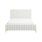 Valery Queen Size Cream Boucle Platform Bed - Image 4