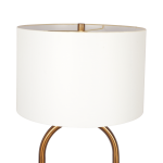Vivid Brass Ring Base Floor Lamp with Large White Drum Shade - Image 4