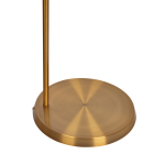 Zenith Offset Brass Base Floor Lamp with Drum-shaped Linen Shade - Image 4